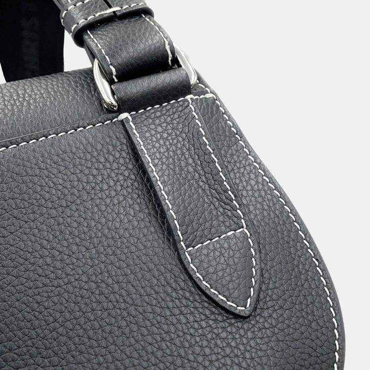 Pre Owned Dior Saddle Black Leather Crossbody Bag