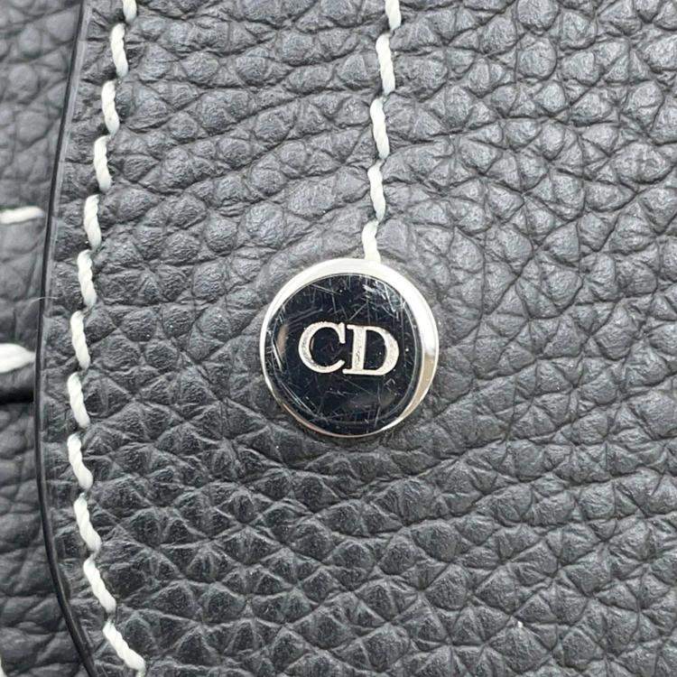 Pre Owned Dior Saddle Black Leather Crossbody Bag