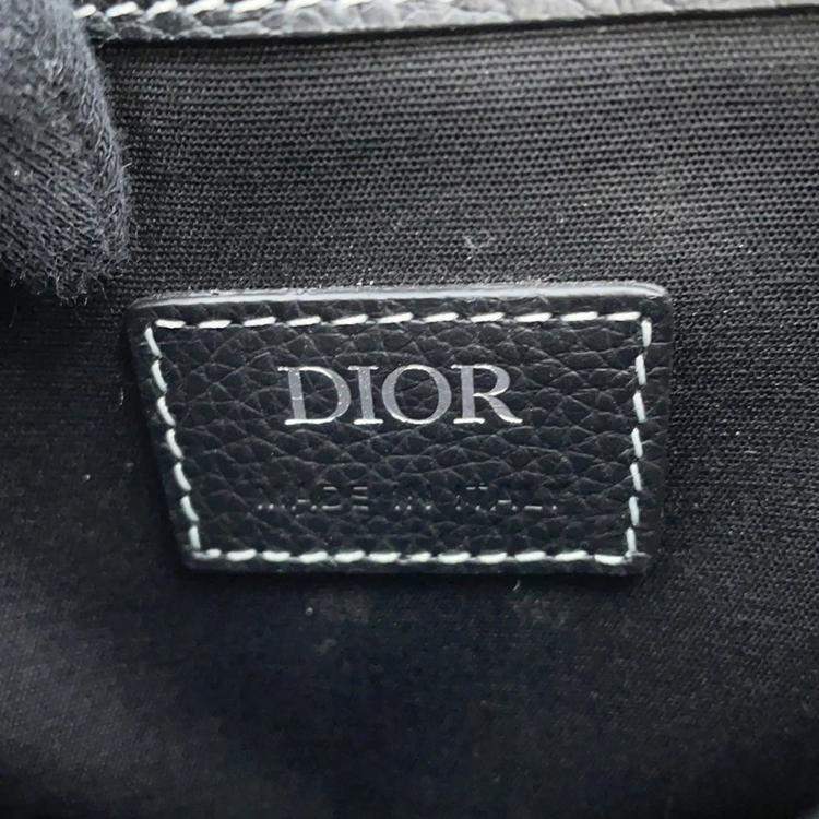 Pre Owned Dior Saddle Black Leather Crossbody Bag