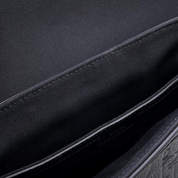 Pre Owned Dior Gravity Black Leather Messenger Bag
