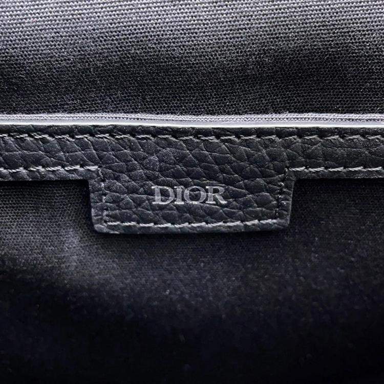 Pre Owned Dior Gravity Black Leather Messenger Bag
