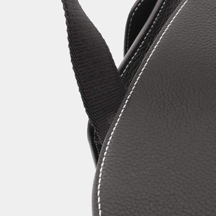 Pre Owned Christian Dior Dior Gallop Backpack Maxi Grained Calfskin Leather Black