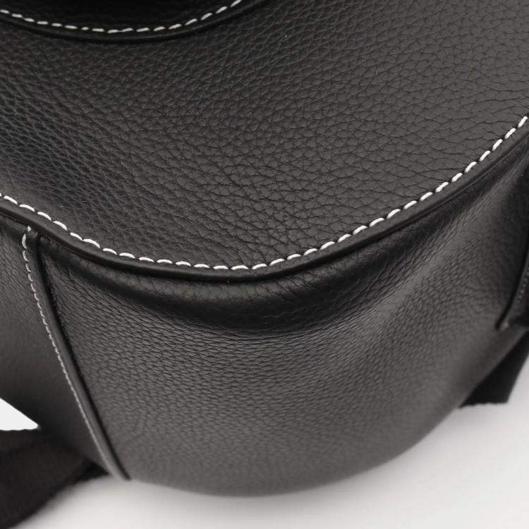 Pre Owned Christian Dior Dior Gallop Backpack Maxi Grained Calfskin Leather Black