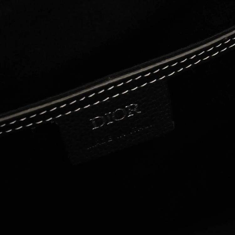 Pre Owned Christian Dior Dior Gallop Backpack Maxi Grained Calfskin Leather Black