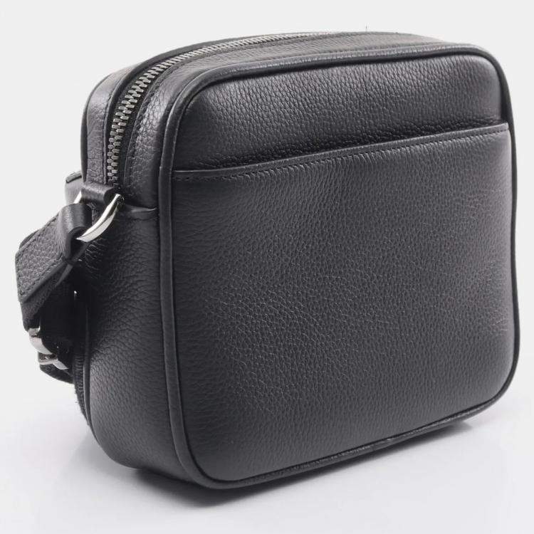Pre Owned Christian Dior Dior Rider 2.0 Zip Messenger Bag Mini Oblique Jacquard Canvas And Leather Black