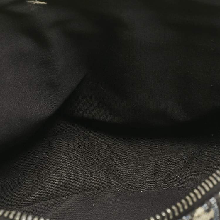 Pre Owned Dior Navy Blue Oblique Canvas Safari Bag