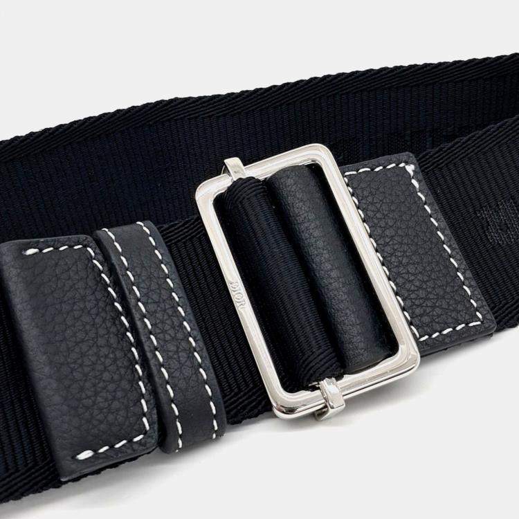 Pre Owned Dior Homme Saddle Black Leather Pouch Bag