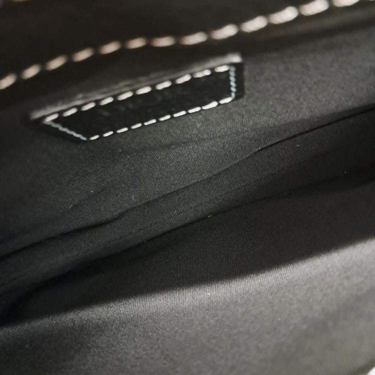 Pre Owned Dior Homme Saddle Black Leather Pouch Bag