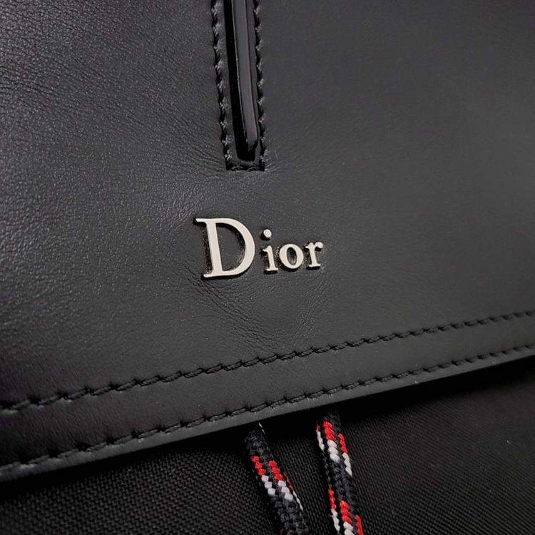 Pre Owned Dior Black Leather Dior Homme Motion Backpack
