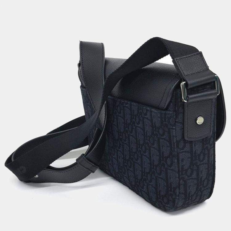 Pre Owned Dior Black Fabric Homme Saddle Mini Crossbody Bag