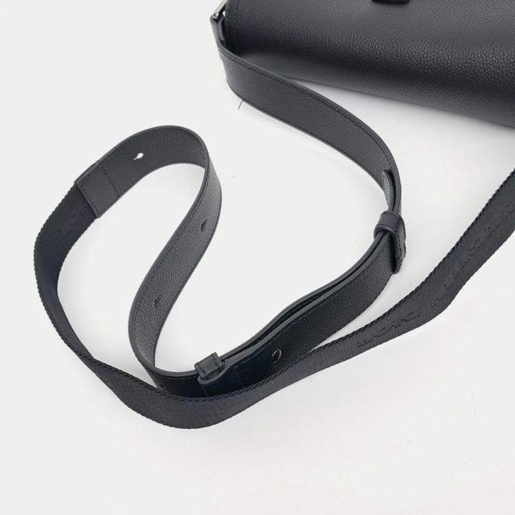 Pre Owned Dior Black Fabric Homme Saddle Mini Crossbody Bag