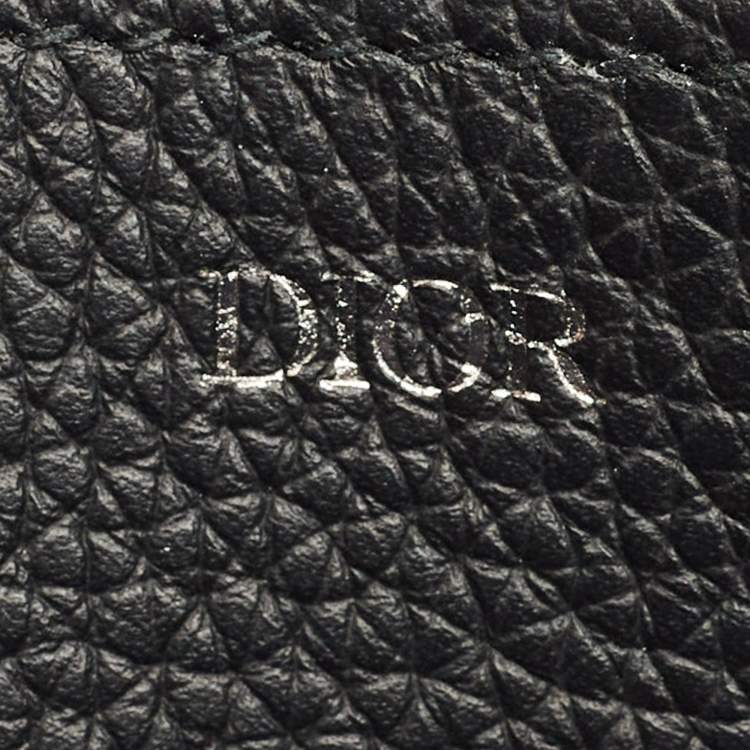 Pre Owned Dior Black Leather CD Toiletry Pouch