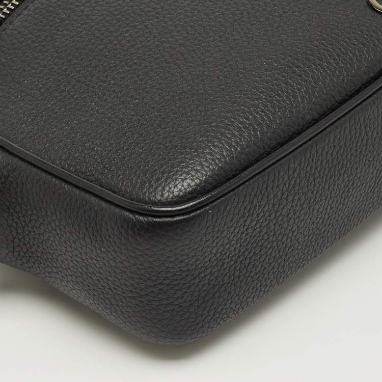Pre Owned Dior Black Leather CD Toiletry Pouch