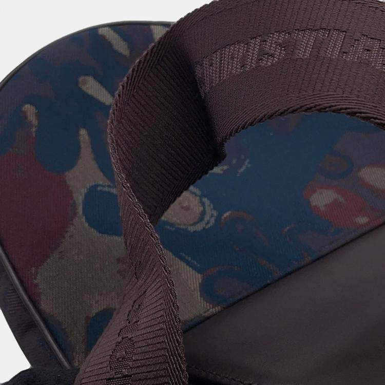 Pre Owned Dior Camouflage Saddle Crossbody Bag Bordeaux/Maru Color Canvas