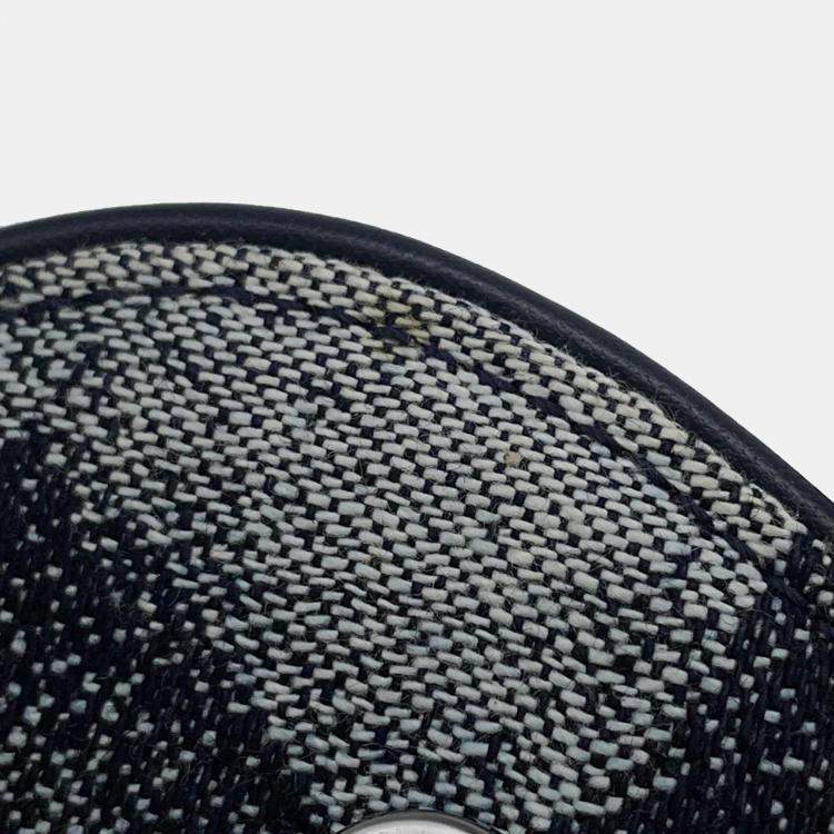 Pre Owned Dior Camouflage Saddle Crossbody Bag Navy Canvas