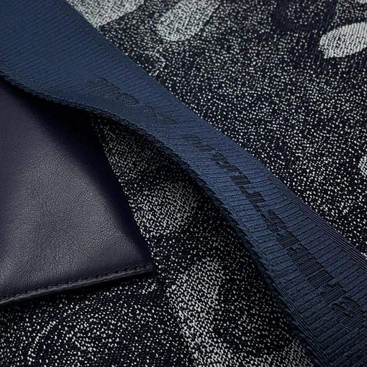 Pre Owned Dior Camouflage Saddle Crossbody Bag Navy Canvas