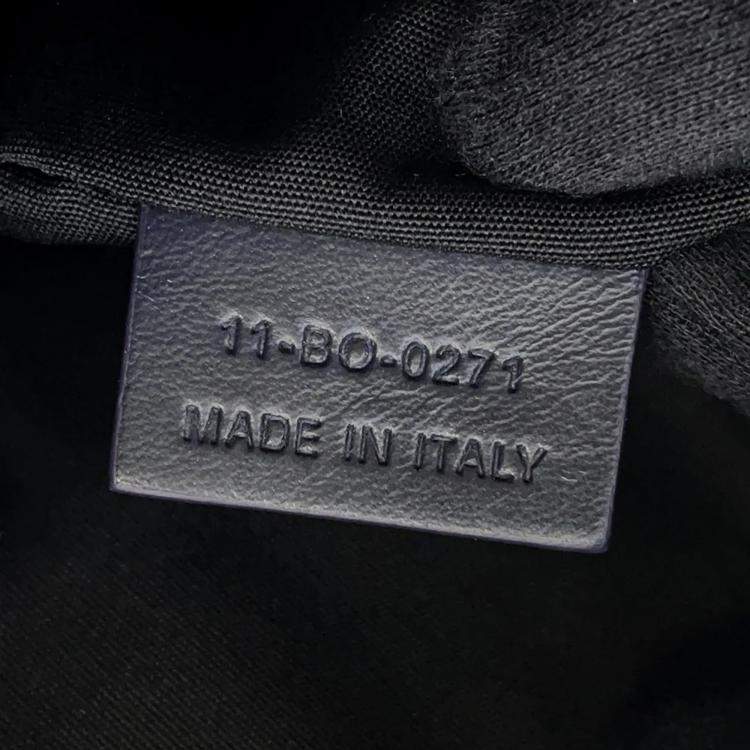 Pre Owned Dior Camouflage Saddle Crossbody Bag Navy Canvas