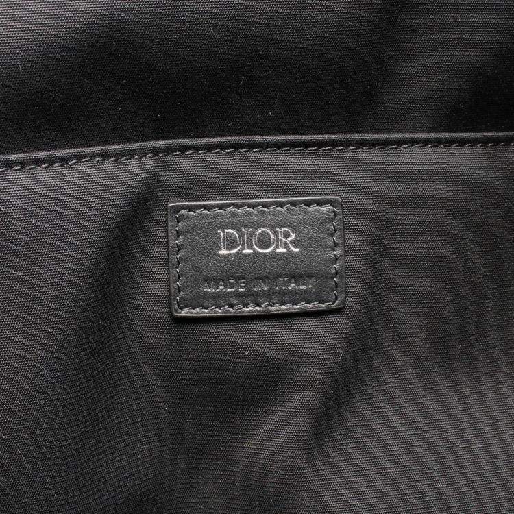 Pre Owned Dior Homme Rider Cd Diamond Backpack  Coated Canvas-Coated Canvas And Leather  Black/Gray