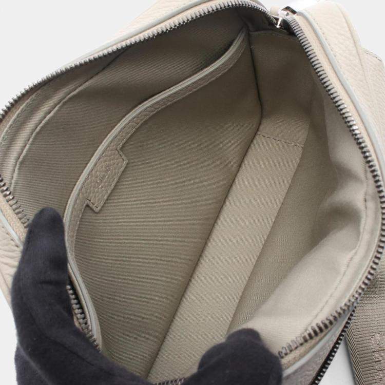 Pre Owned Christian Dior Dior Rider 2.0 Zip Messenger Bag  Shoulder Leather  Beige