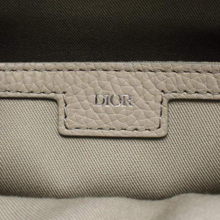 Pre Owned Christian Dior Dior Rider 2.0 Zip Messenger Bag  Shoulder Leather  Beige
