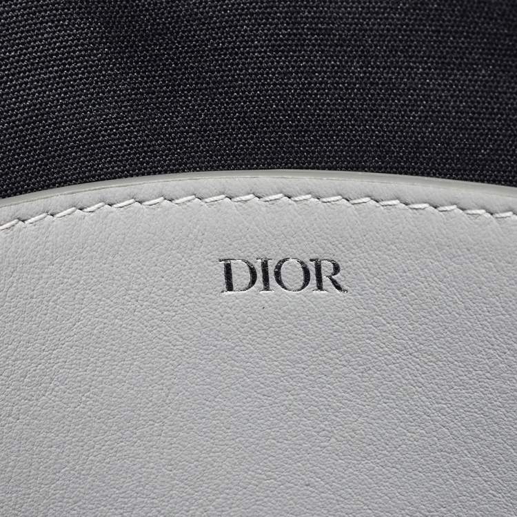 Pre Owned Dior Light Grey CD Diamond Coated Canvas A5 Pouch