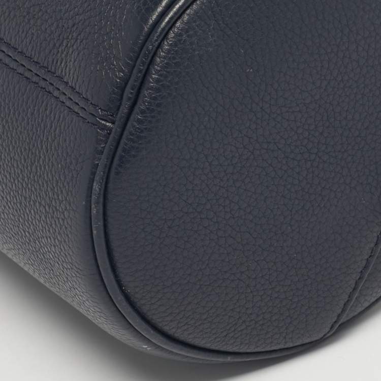 Pre Owned Dior Navy Blue/Black Leather Roller Messenger Bag