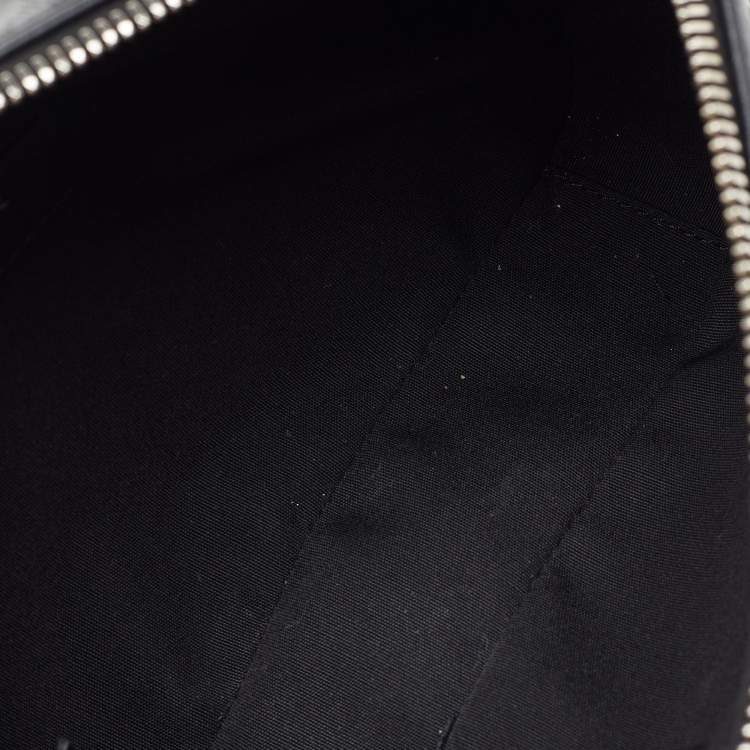 Pre Owned Dior Black Perforated Oblique Leather Galaxy Safari Messenger Bag