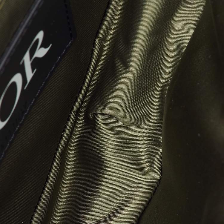 Pre Owned Dior x Sacai Multicolor Technical Fabric and Leather Mini Saddle Bag