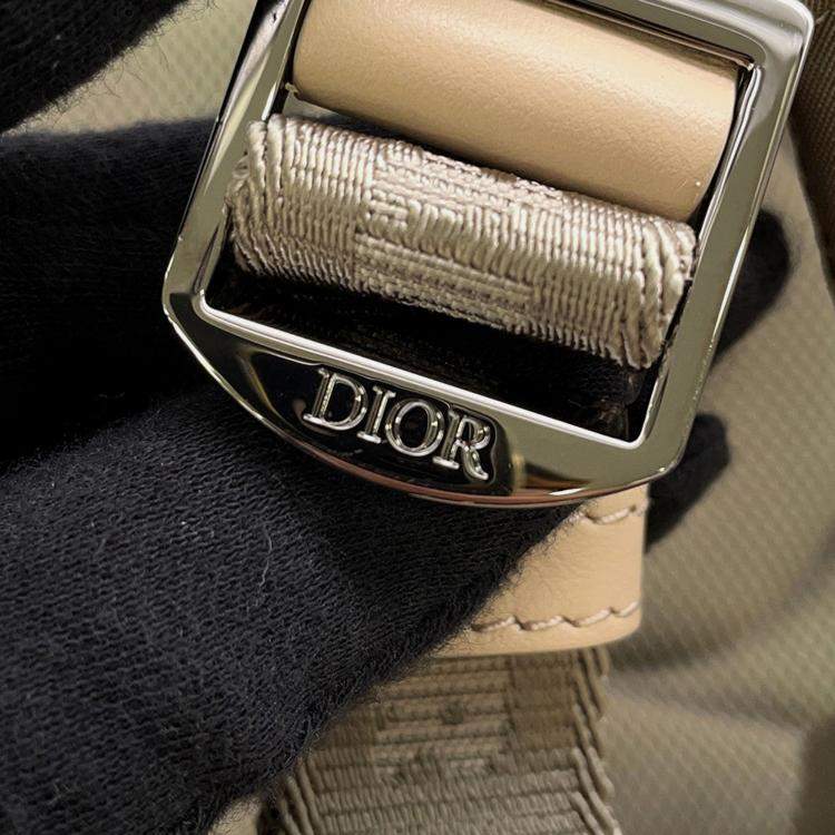 Pre Owned Dior Cobra Backpack Khaki/Beige Nylon Mesh