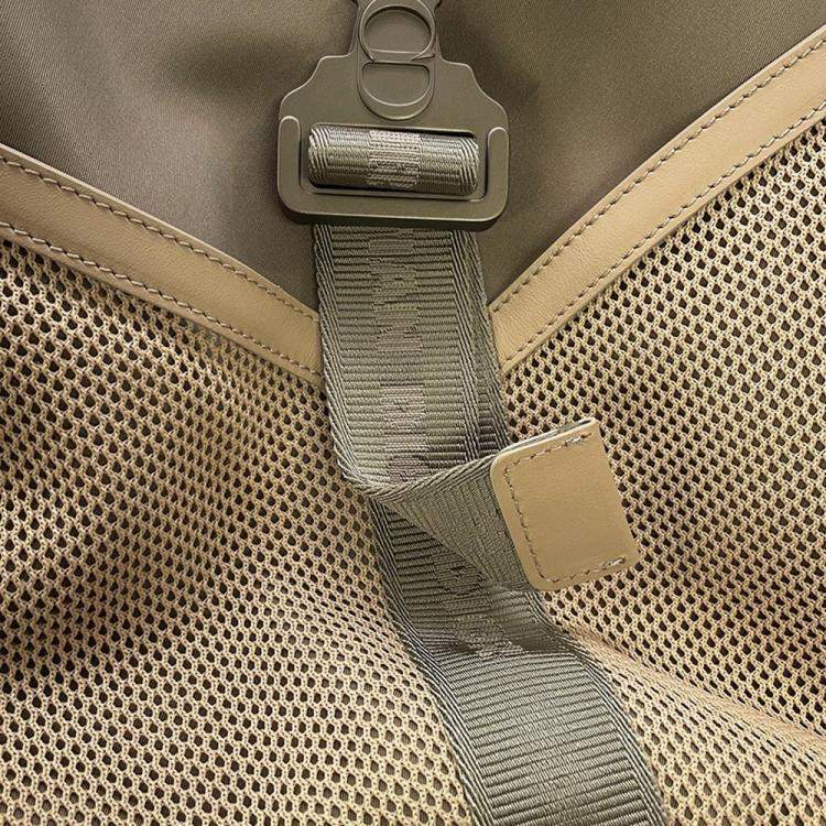 Pre Owned Dior Cobra Backpack Khaki/Beige Nylon Mesh
