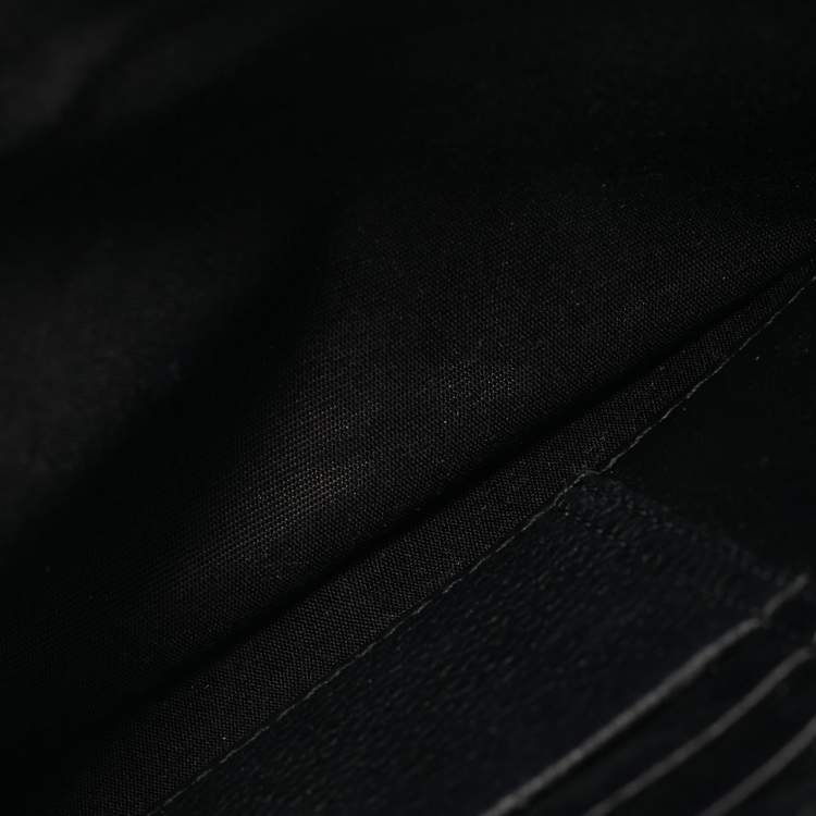 Pre Owned Dior Black Leather Zip Wristlet Pouch