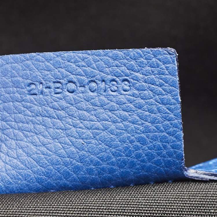 Pre Owned Dior Motion Blue Leather Backpack