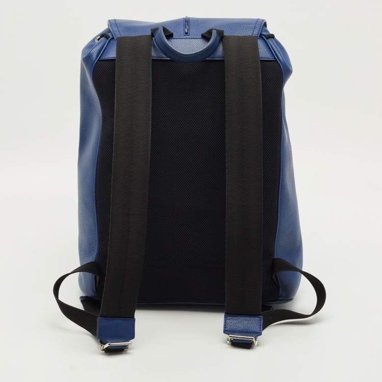 Pre Owned Dior Motion Blue Leather Backpack