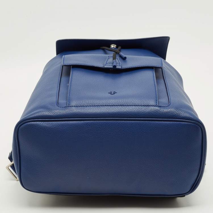 Pre Owned Dior Motion Blue Leather Backpack