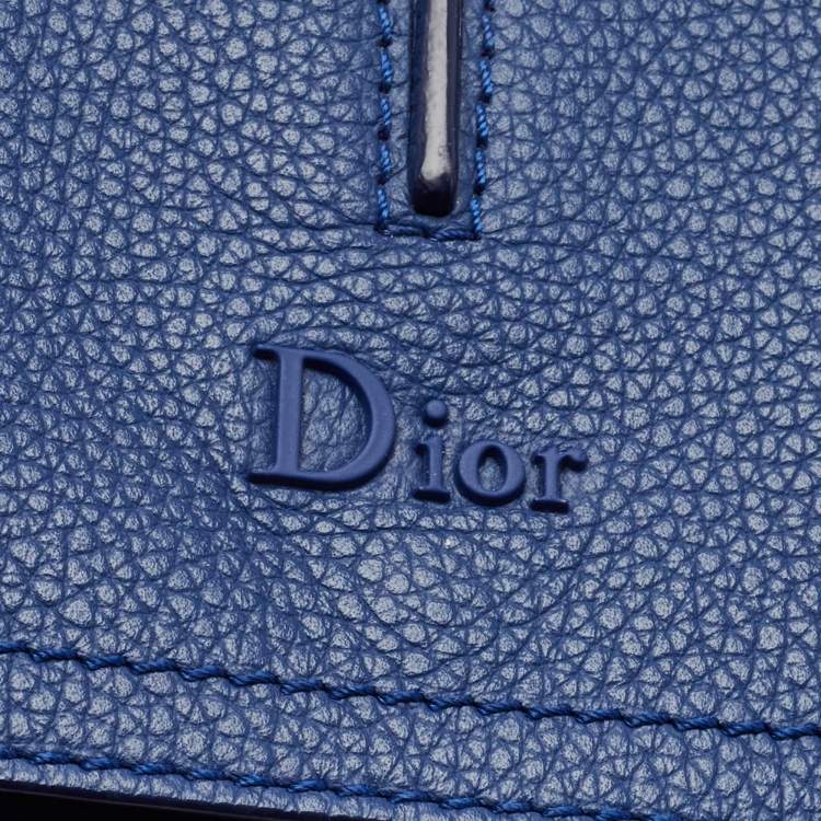 Pre Owned Dior Motion Blue Leather Backpack