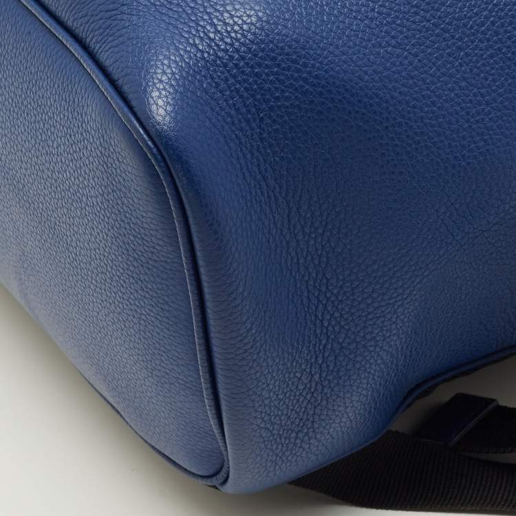 Pre Owned Dior Motion Blue Leather Backpack