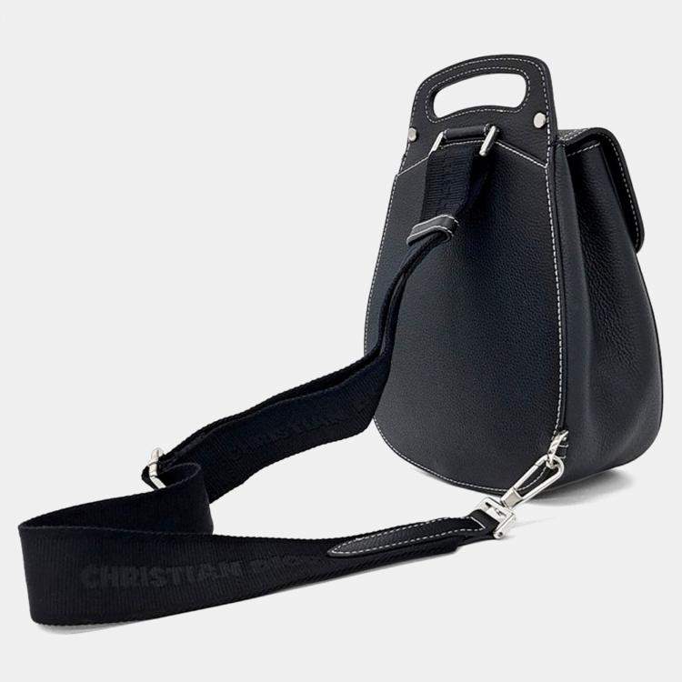 Pre Owned Dior Black Leather Gallop Mini Slingback