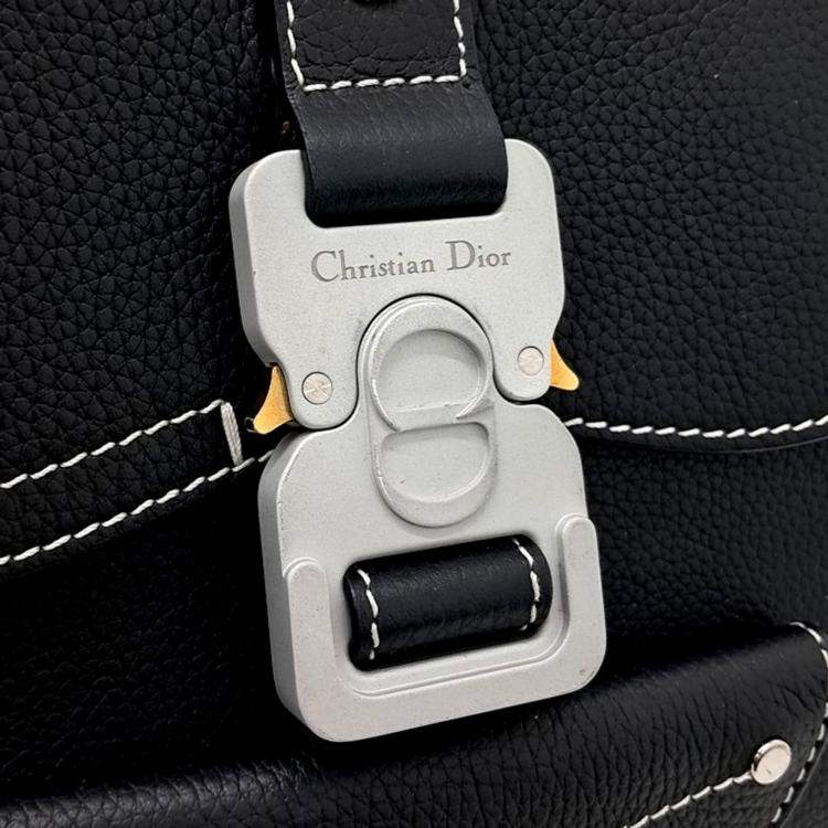 Pre Owned Dior Black Leather Gallop Mini Slingback