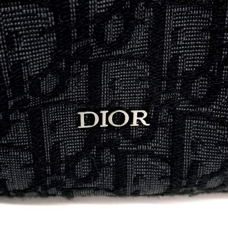 Pre Owned Dior Black Fabric Rider Soft Hobo Bag Medium