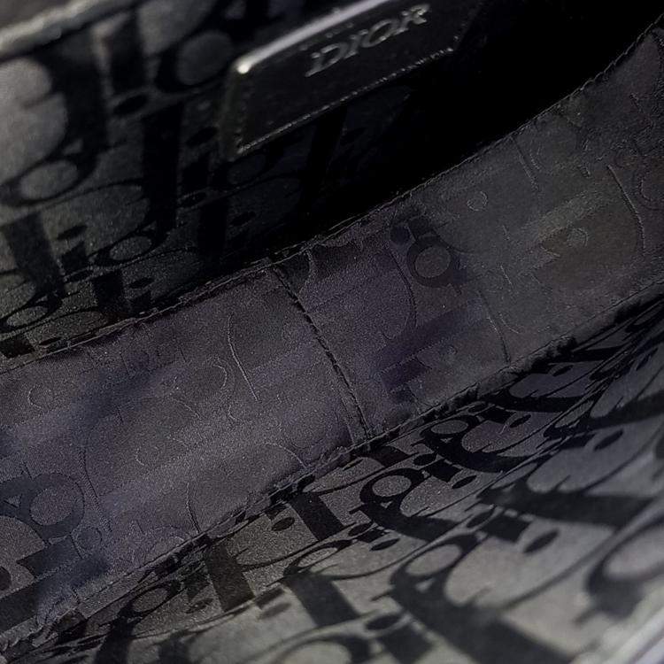 Pre Owned Dior Black Leather Gallup Mini Messenger Bag