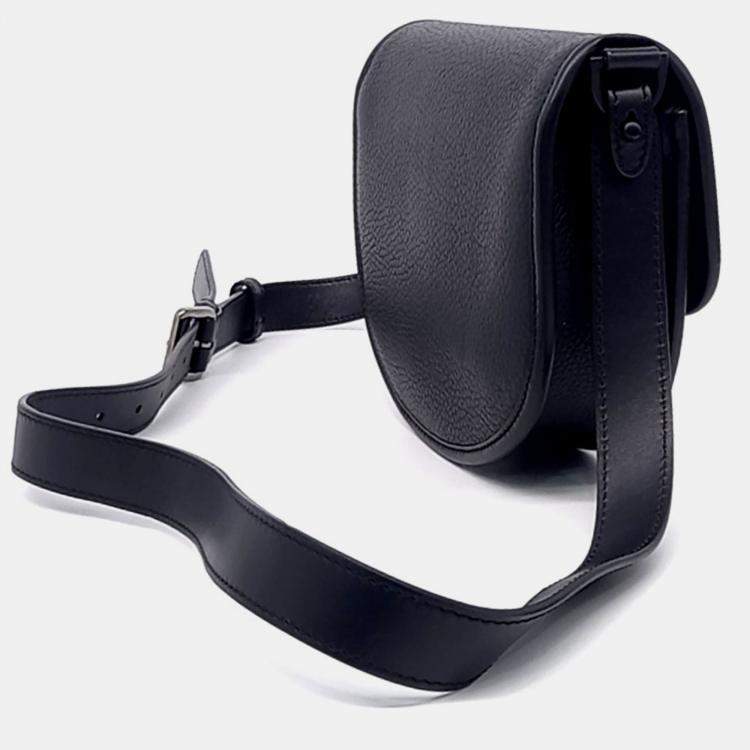 Pre Owned Dior Black Leather Gallup Mini Messenger Bag