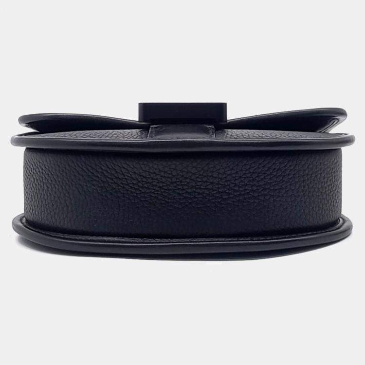 Pre Owned Dior Black Leather Gallup Mini Messenger Bag