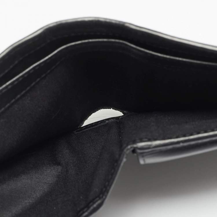 Pre Owned Dior Black/Grey CD Diamond Coated Canvas Bifold Wallet
