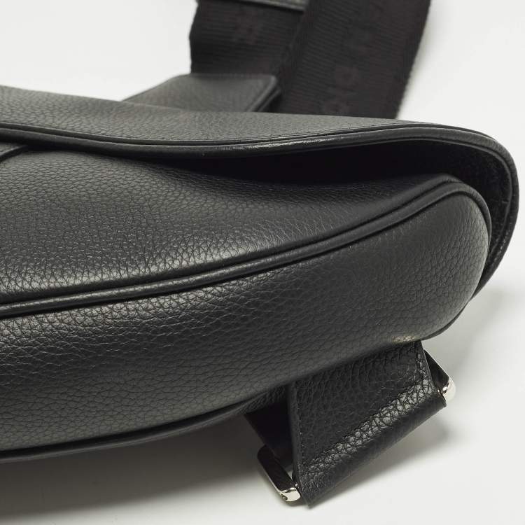 Pre Owned حقيبة كروس بودي السرج ديور جلد أسود