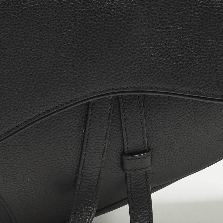 Pre Owned حقيبة كروس بودي السرج ديور جلد أسود