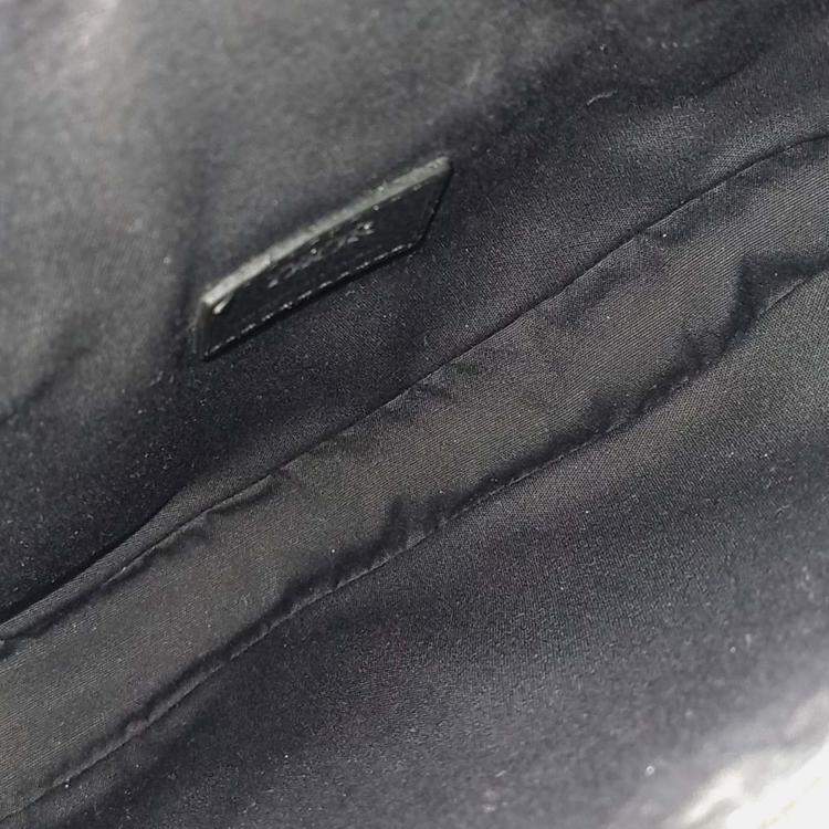 Pre Owned Dior Navy Blue Fabric Oblique Saddle Bag