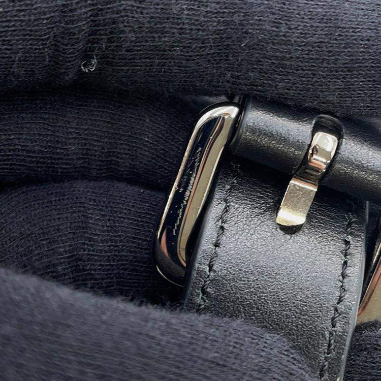 Pre Owned Dior CD Hit The Road Vertical Pouch Shoulder Bag Black CanvasLeather