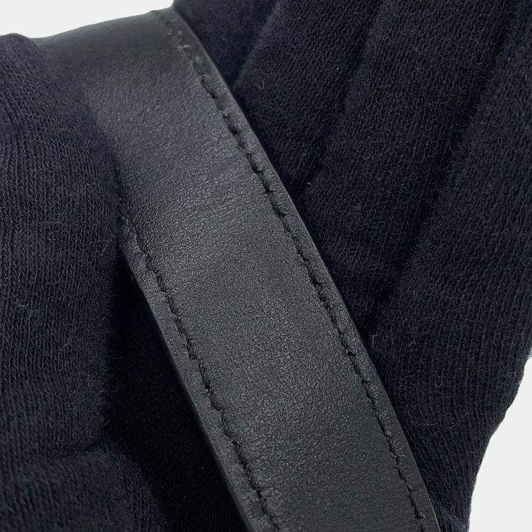 Pre Owned Dior CD Hit The Road Vertical Pouch Shoulder Bag Black CanvasLeather