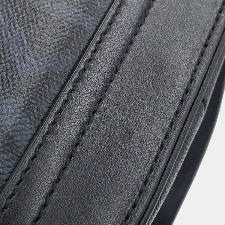 Pre Owned Dior CD Hit The Road Vertical Pouch Shoulder Bag Black CanvasLeather