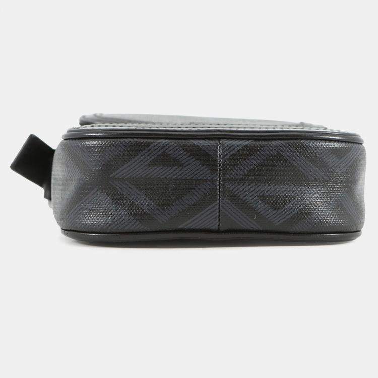 Pre Owned Dior CD Hit The Road Vertical Pouch Shoulder Bag Black CanvasLeather